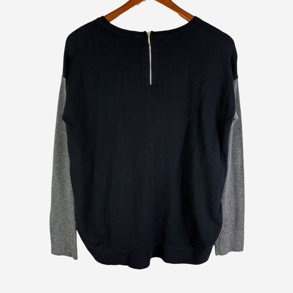 Lisa Todd Sweater Size M Medium Cotton Cashmere Prism Heart Back Zip Detail - Picture 5 of 10